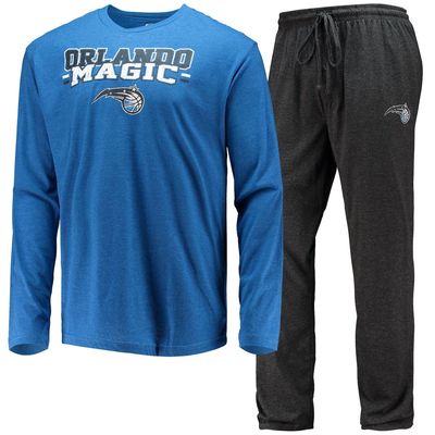 Men's Concepts Sport Black/Blue Orlando Magic Long Sleeve T-Shirt & Pants Sleep Set