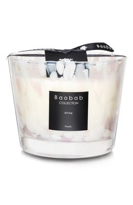 Baobab Collection White Pearls Candle in White - Small