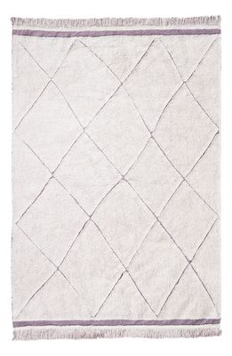 Lorena Canals RugCycled Bereber Washable Cotton Blend Rug in Natural Rugcycled Yarn
