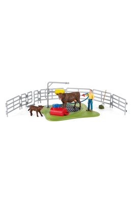 Schleich Farm World Happy Cow Wash Play Set in Multi