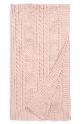 Nordstrom Baby Cable Knit Blanket in Pink Lotus