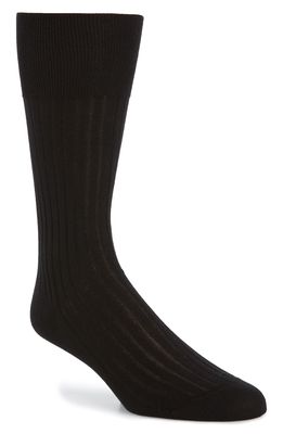 Falke No. 13 Egyptian Cotton Blend Dress Socks in Black