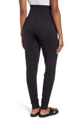 Angel Maternity Tapered Maternity Lounge Pants in Black