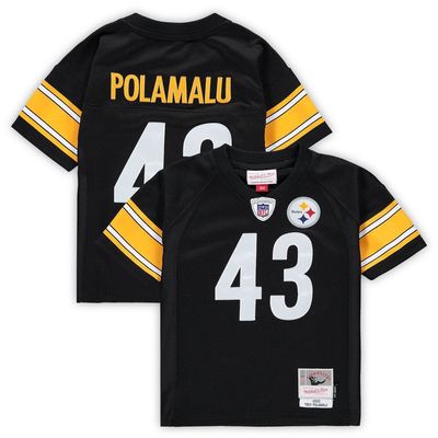 Infant Mitchell & Ness Troy Polamalu Black Pittsburgh Steelers 2005 Retired Legacy Jersey