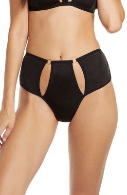 Hauty Cutout Hipster Panties in Black