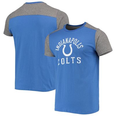 Men's Majestic Threads Royal/Gray Indianapolis Colts Field Goal Slub T-Shirt