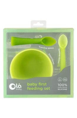 Olababy 3-Piece Baby First Feeding Set in Green