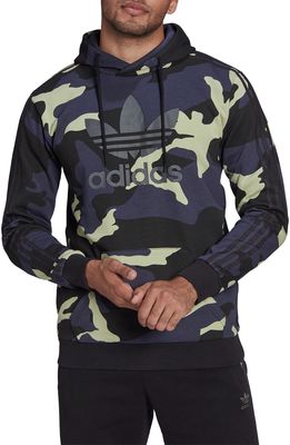 adidas Camouflage Logo Hoodie in Shadow Navy