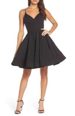 Ieena for Mac Duggal Fit & Flare Cocktail Dress in Black