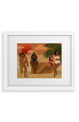 Deny Designs Beach I Framed Art Print in White Frame 8X10