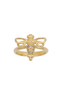 Temple St. Clair Diamond Pave Bee Ring in Yellow Gold