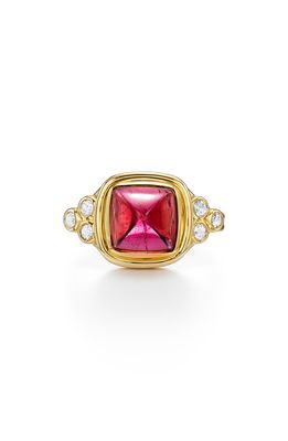 Temple St. Clair Classic Sugar Loaf Ring in Rubellite