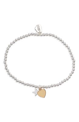 Estella Bartlett Sienna Heart & Moon Charm Bracelet in Gold And Silver