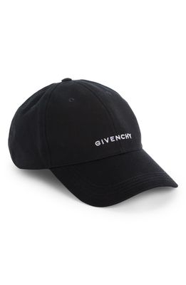 Givenchy Men's Logo Embroidered Baseball Cap in Black