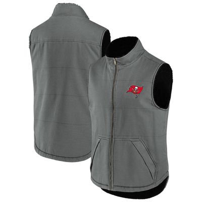 Men's NFL x Darius Rucker Collection by Fanatics Gray Tampa Bay Buccaneers Sherpa-Lined Full-Zip Vest