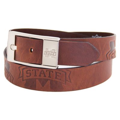EAGLES WINGS Mississippi State Bulldogs Brandish Leather Belt - Brown