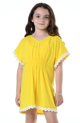 Hobie Kids' Daisy Smocked Cover-Up Dress in Sunshine
