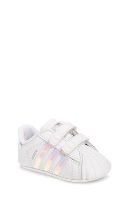 adidas Superstar Crib Sneaker in White/iridescent