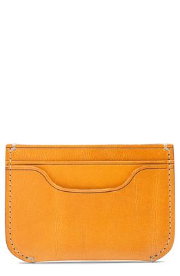 Bosca Italo Leather Card Case in Tan