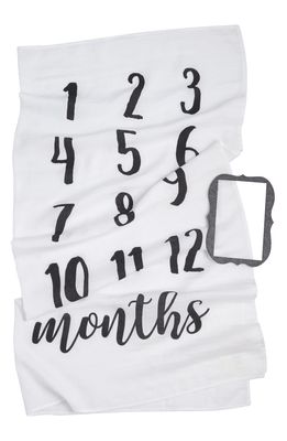 Mud Pie Monthly Milestone Blanket & Frame Set in White