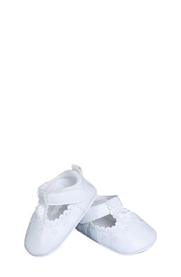 Little Things Mean a Lot Mary Jane Crib Shoe in White