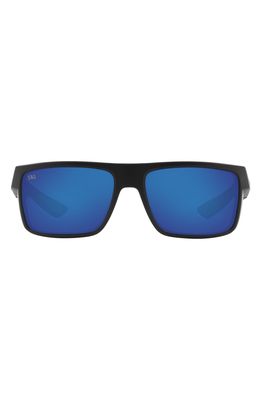 Costa Del Mar 58mm Polarized Square Sunglasses in Matte Gun Black