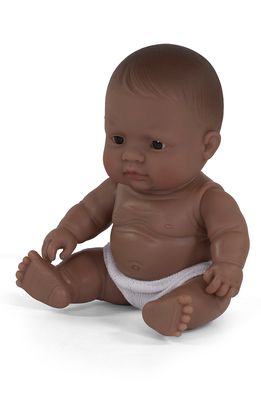 Miniland Hispanic Boy Newborn Baby Doll in Newborn Boy