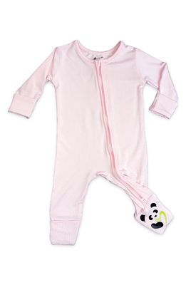 Bellabu Bear Kids' Blush Convertible Footie Pajamas in Light Pink