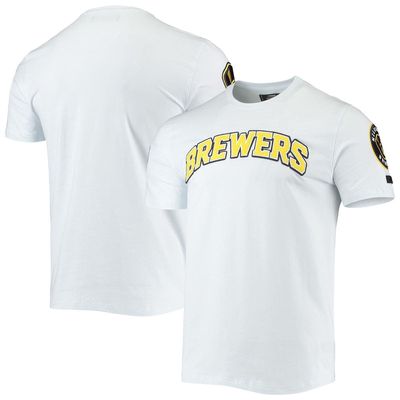 Men's Pro Standard White Milwaukee Brewers Team Logo T-Shirt