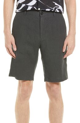 NN07 Crown Linen Shorts in Dark Grey