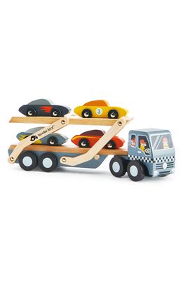 Tender Leaf Toys Car Transporter Wooden Toy Set in Multi