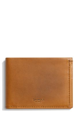 Shinola Slim Bifold Wallet in Tan