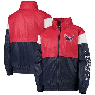 Outerstuff Youth Red/Navy Washington Capitals Goal Line Full-Zip Hoodie Windbreaker Jacket