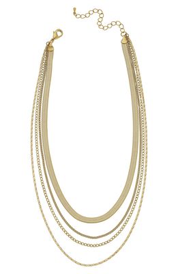 Canvas Jewelry Allura Multi Chain Layered Necklace in Gold