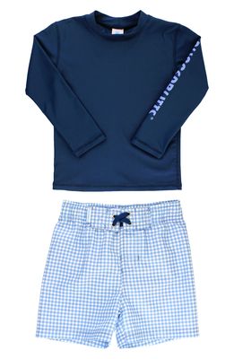 RuggedButts Kids' Two-Piece Rasghuard Swimsuit in Blue