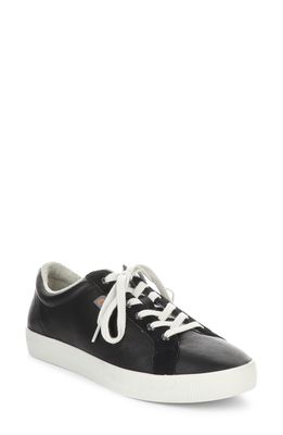 Softinos by Fly London Suri Low Top Sneaker in Black/Black Smooth Leather