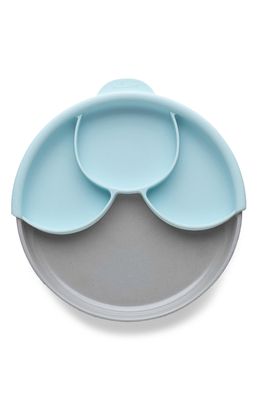 Miniware Healthy Meal Plate in Grey/Aqua