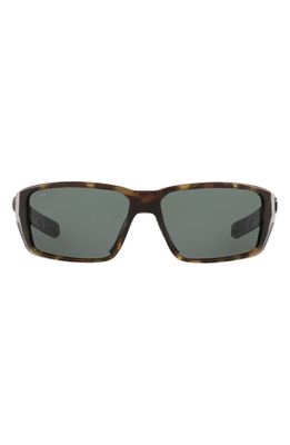 Costa Del Mar 60mm Wraparound Sunglasses in Brown Multi