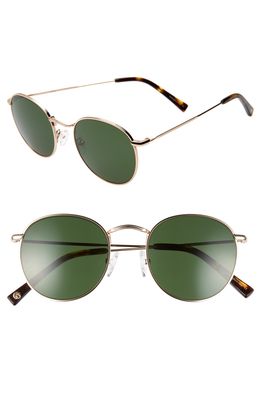 Brightside Charlie 50mm Round Sunglasses in Japanese Gold/Green