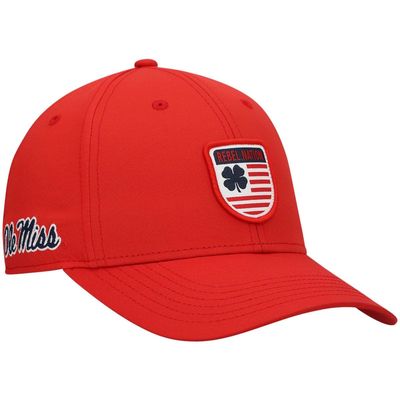 Black Clover Men's Red Ole Miss Rebels Nation Shield Snapback Hat