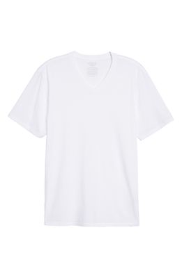 Vince Pima Cotton Slim Fit V-Neck T-Shirt in Optic White