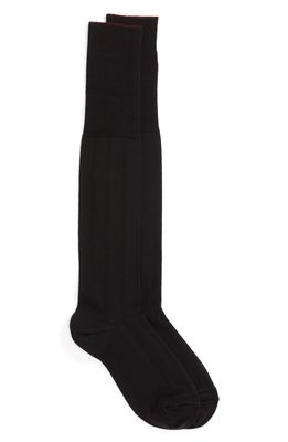 Nordstrom Over the Calf Wool Socks in Black