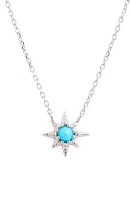 Anzie Turquoise Starburst Pendant Necklace