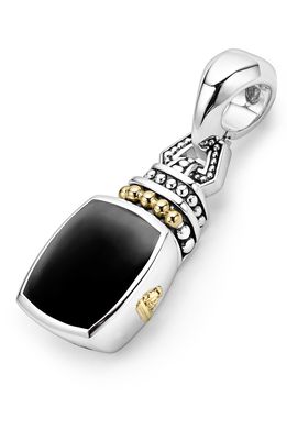 LAGOS 'Caviar Color' Semiprecious Stone Clip Pendant in Black Onyx