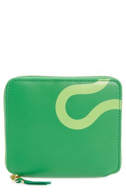 Comme des Garcons Wallets Ruby Eyes Large Snake Graphic Wallet in Green