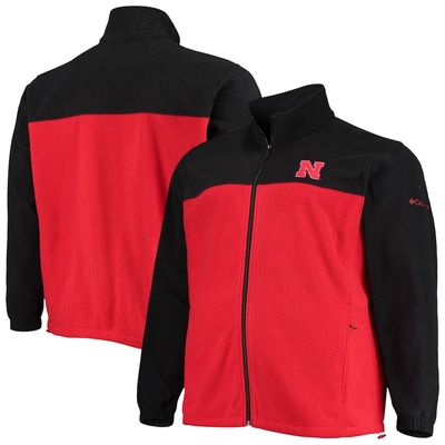 Men's Columbia Scarlet Nebraska Huskers Big & Tall Team Flanker III Fleece Full-Zip Jacket