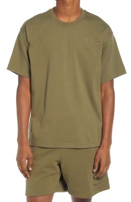 adidas Originals x Pharrell Williams Unisex T-Shirt in Olive Cargo