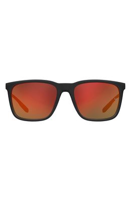 Under Armour UAReliance 56mm Polarized Square Sunglasses in Black /Red Multilayer
