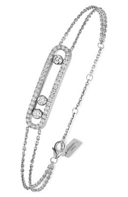 Messika Baby Pave Move Two-Strand Diamond Bracelet in White Gold