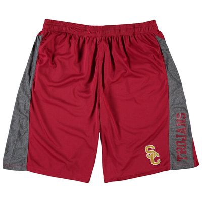 PROFILE Men's Cardinal USC Trojans Big & Tall Textured Shorts